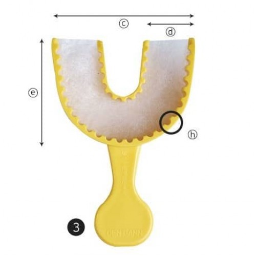 DentiAnn Disposable Bite Tray #3 Full Arch (26pcs) Yellow