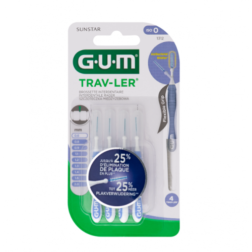 GUM® Trav-Ler® Interdental Brush 0.6mm (4pcs/kit)