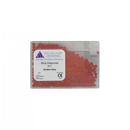 Endo Stops Red with dispenser, unperforated, (300pcs)