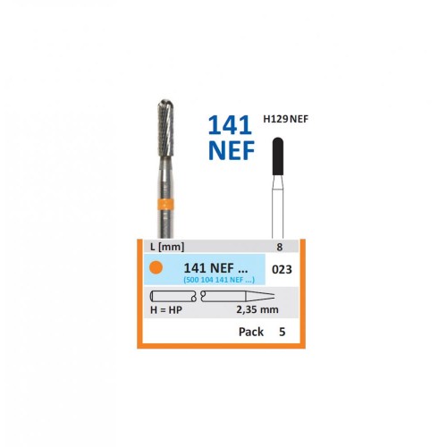 Bur TC Cutter 141NEF 023 Round End Cylinder (5 pcs)