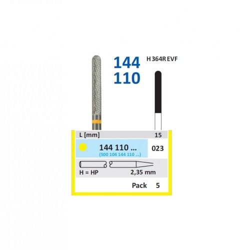 Bur TC Cutter (364REVF) 144110 023 Round End Cylinder (5 pcs)