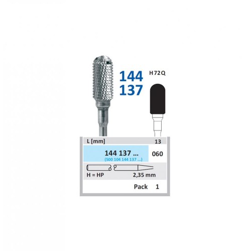 Bur TC Cutter (H72Q) 144137 060 Round End Cylinder