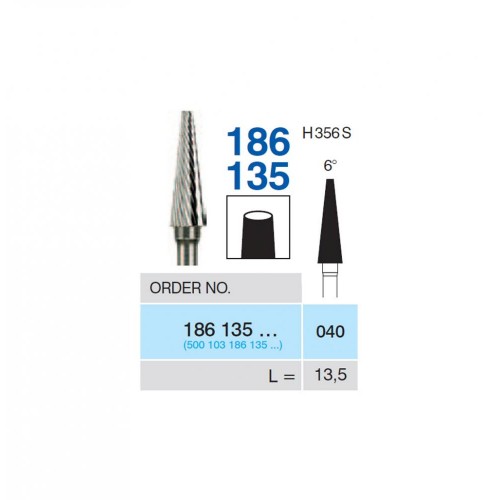 Bur TC Cutter (H356S) 186135 040 Safe End Taper