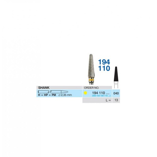 Bur TC Cutter (H79EUF) 194110 040 Round End Taper