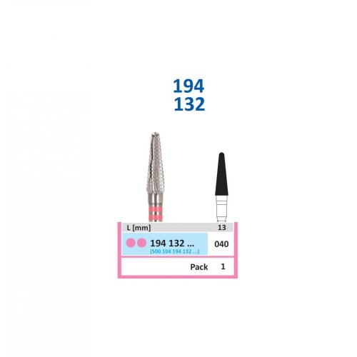 Bur TC Cutter (H79FSQL) 194132 040 Round End Taper