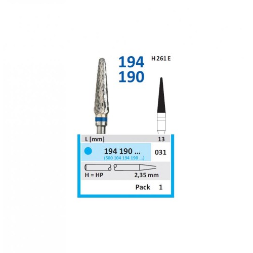 Bur TC Cutter (H79E) 194190 031 Round End Taper