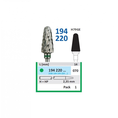 Bur TC Cutter (H79GE) 194220 070 Round End Taper