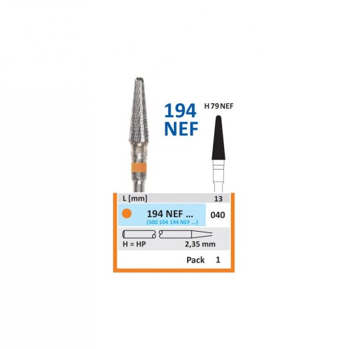 Bur TC Cutter 194NEF 040 Round End Taper
