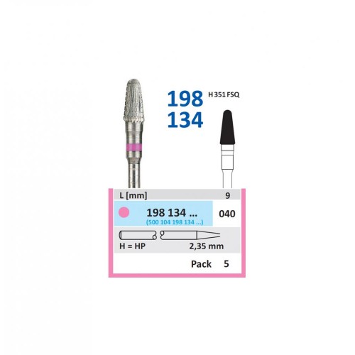Bur TC Cutter (H351FSQ) 198134 040 Round End Taper