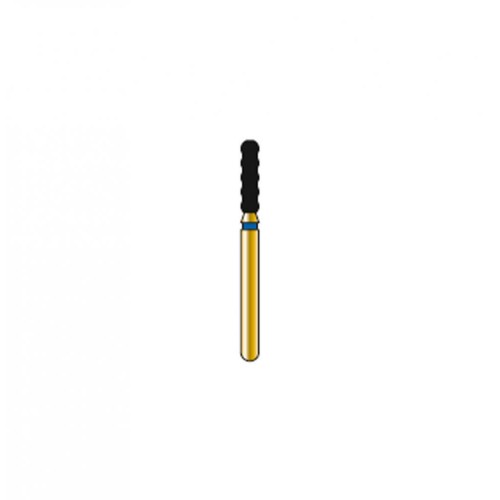 Bur Diamond FG 6051-018-6-ML Cylinder Gold (5 pcs)