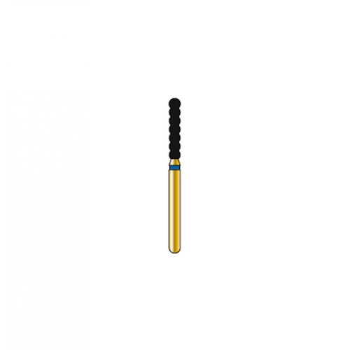 Bur Diamond FG 6052-018-8-ML Cylinder Gold (5 pcs)