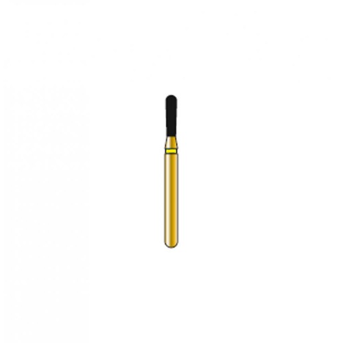 Bur Diamond FG 830L-014-5-XF Pear Gold (5 pcs)