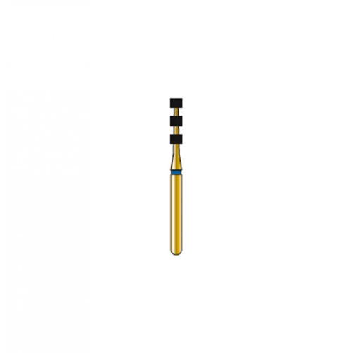 Bur Diamond FG 834-021-6.8-ML Depth Marker Gold (5 pcs)