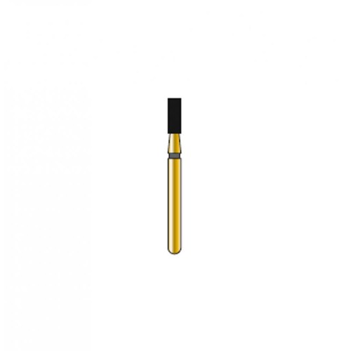 Bur Diamond FG 835-014-4-MLX Flat End Cylinder Gold (5 pcs)