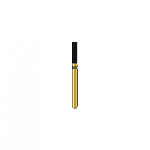Bur Diamond FG 836-014-6-MLX Flat End Cylinder Gold (5 pcs)