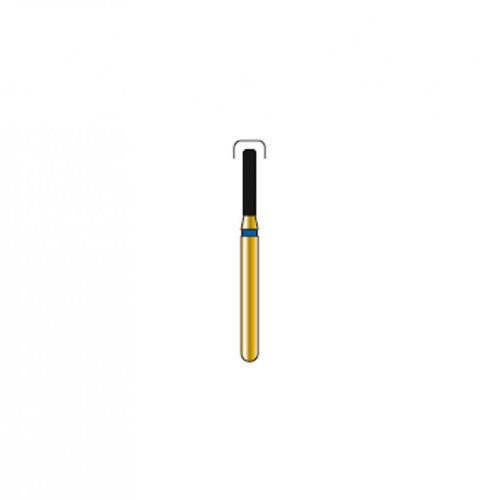 Bur Diamond FG 836R-010-6-MLSS Round End Cylinder Gold  (5 pcs)