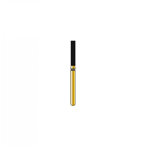 Bur Diamond FG 837-014-8-MLX Flat End Cylinder Gold (5 pcs)