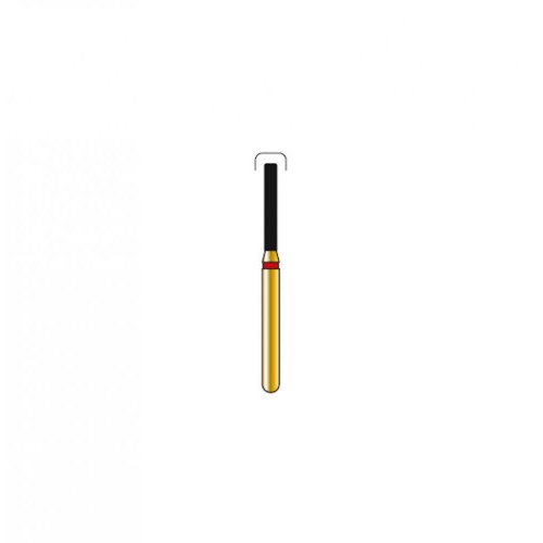 Bur Diamond FG 837R-012-8-F Round End Cylinder Gold  (5 pcs)