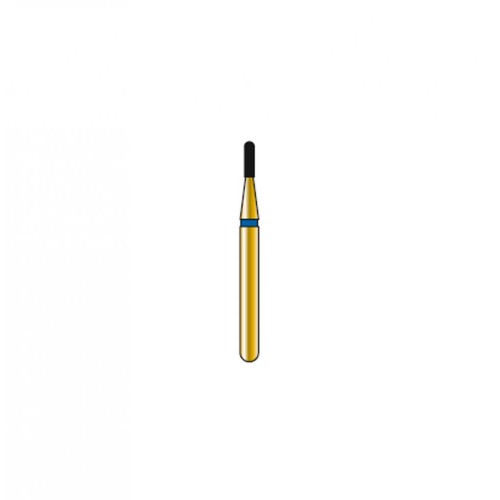 Bur Diamond FG 838-009-3-ML Round End Cylinder Gold  (5 pcs)