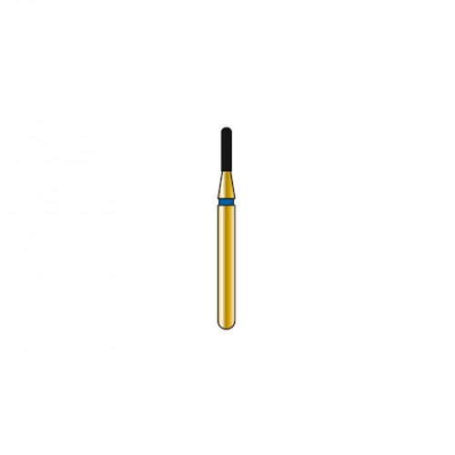 Bur Diamond FG 838-010-4-ML Round End Cylinder Gold  (5 pcs)