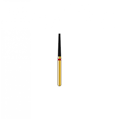 Bur Diamond FG 848-014-10-F Flat End Taper Gold (5 pcs)