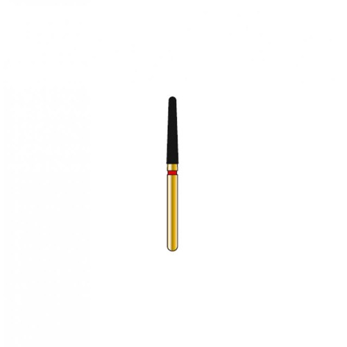 Bur Diamond FG 850-018-10-F Round End Taper Gold (5 pcs)
