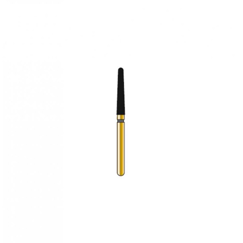 Bur Diamond FG 850-018-10-MLX Round End Taper Gold (5 pcs)