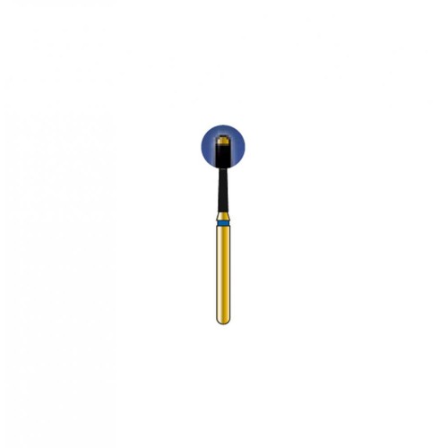 Bur Diamond FG 851-012-8-ML Round End Taper Safe End Gold (5 pcs)