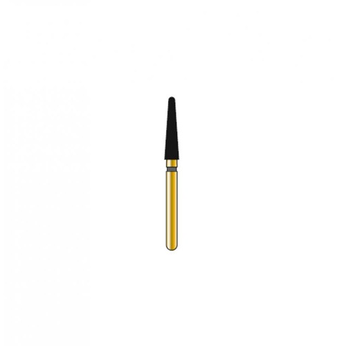 Bur Diamond FG 856-021-9-MLX Round End Taper Gold (5 pcs)