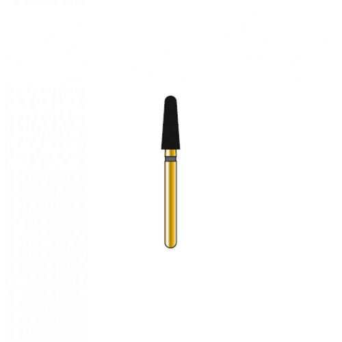 Bur Diamond FG 856-025-7-MLX Round End Taper Gold (5 pcs)