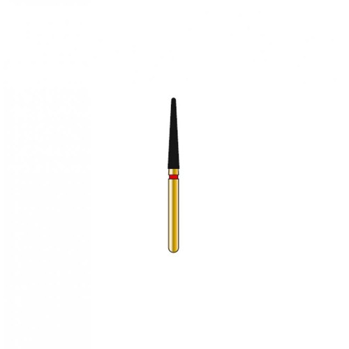 Bur Diamond FG 856L-018-11-F Round End Taper Long Gold (5 pcs)