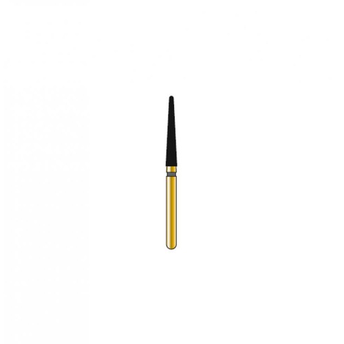 Bur Diamond FG 856L-018-11-MLX Round End Taper Long Gold (5 pcs)