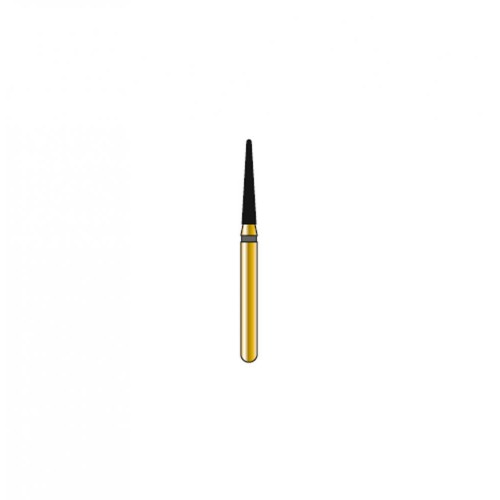 Bur Diamond FG 856N-014-8-MLX Round End Taper Long Narrow Gold (5 pcs)