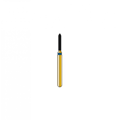 Bur Diamond FG 877-010-6-MLSS Pointed Cylinder Gold (5 pcs)