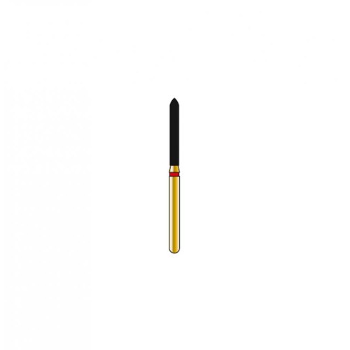 Bur Diamond FG 879-014-10-F Pointed Taper Gold (5 pcs)