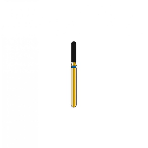 Bur Diamond FG 880-014-6-MLSS Round End Cylinder Gold  (5 pcs)