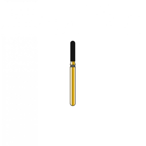 Bur Diamond FG 880-014-6-MLXSS Round End Cylinder Gold  (5 pcs)