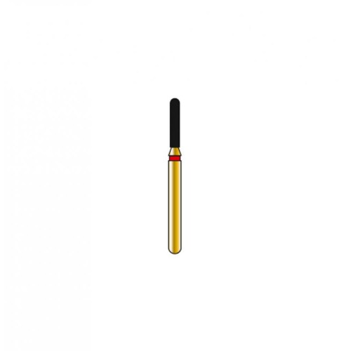 Bur Diamond FG 880-012-6-F Round End Cylinder Gold  (5 pcs)
