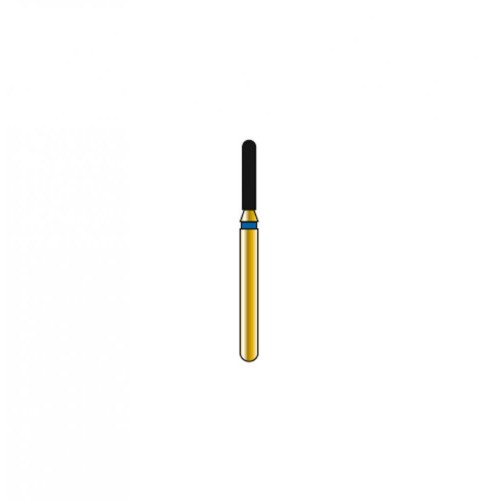 Bur Diamond FG 880-012-6-ML Round End Cylinder Gold  (5 pcs)