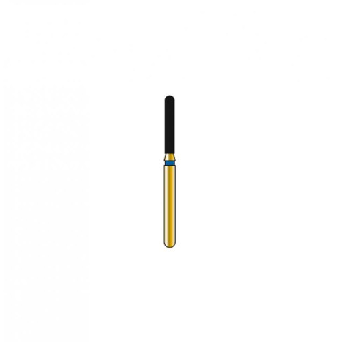 Bur Diamond FG 881-014-8-ML Round End Cylinder Gold  (5 pcs)