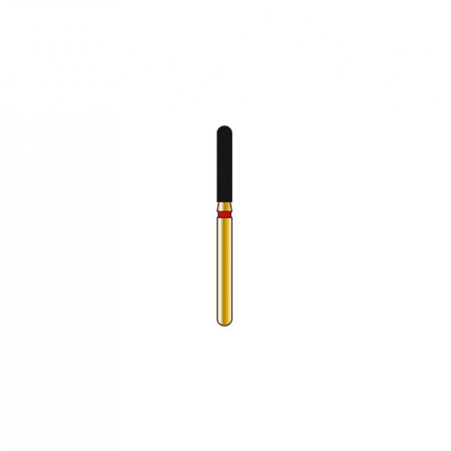 Bur Diamond FG 881-016-8-F Round End Cylinder Gold  (5 pcs)
