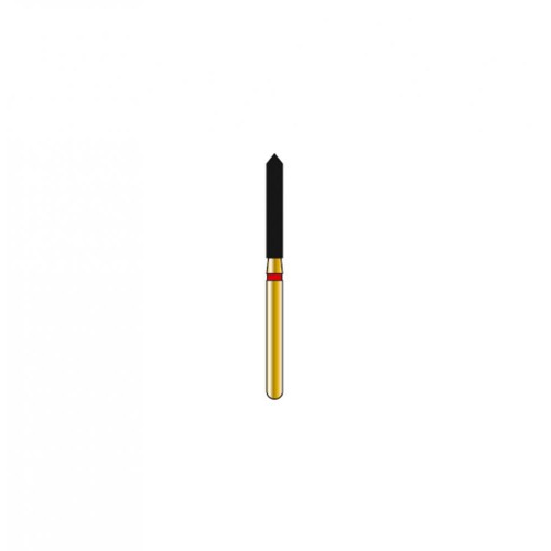 Bur Diamond FG 886-016-10-F Pointed Cylinder Gold (5 pcs)