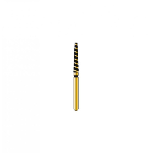Bur Diamond FG 848-018-10-TSX Flat End Taper Gold (5 pcs)
