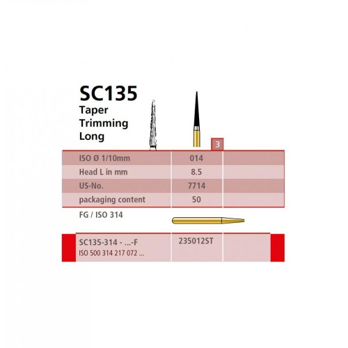 Bur Carbide FG7714 SC135 014 Taper                                    *DS