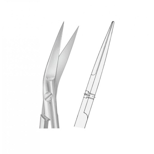 Iris Scissors, angled, (110mm)