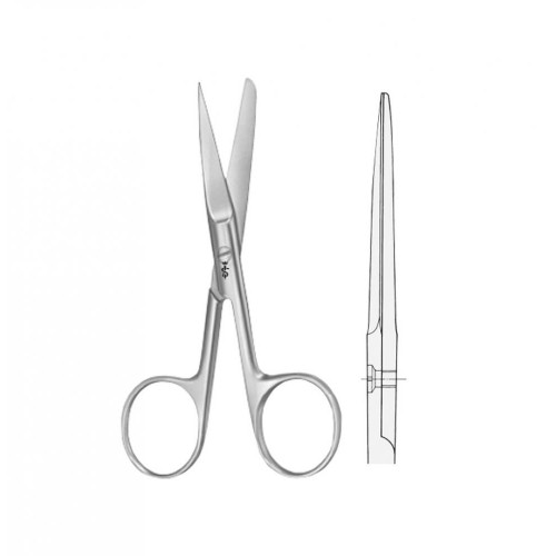 Surgical Scissors, straight, S/B  (130mm)