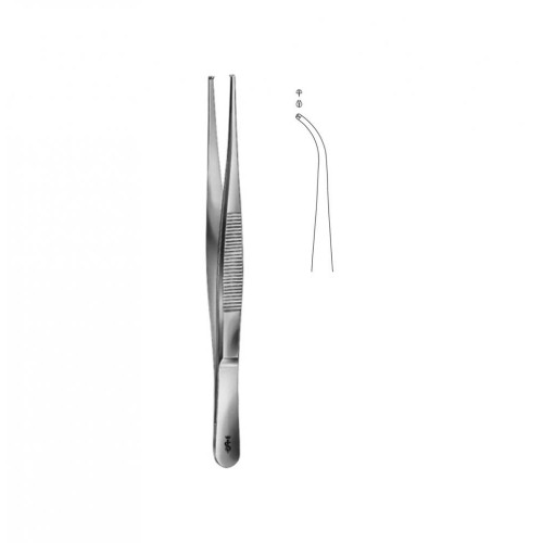 DUROGRIP® Tissue Forceps, curved, 1x2, (145mm)