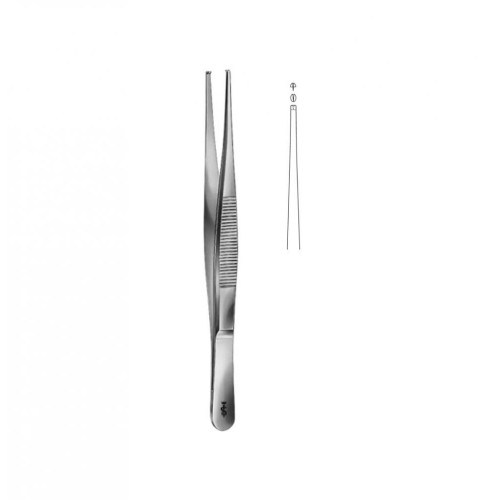 DUROGRIP®  Dissecting Forceps, med. wide, 1x2, (200mm)		 				 			 		