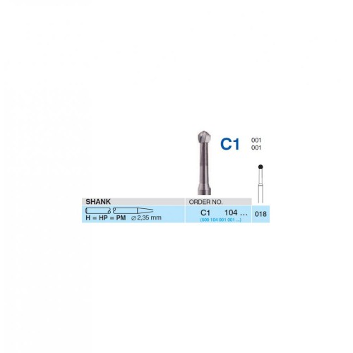 Bur Carbide C1 104 018 HP Round (5 pcs)