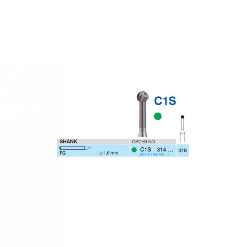 Bur Carbide C1S 314 018 FG Round (5 pcs)